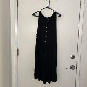 High neck loose swing dress